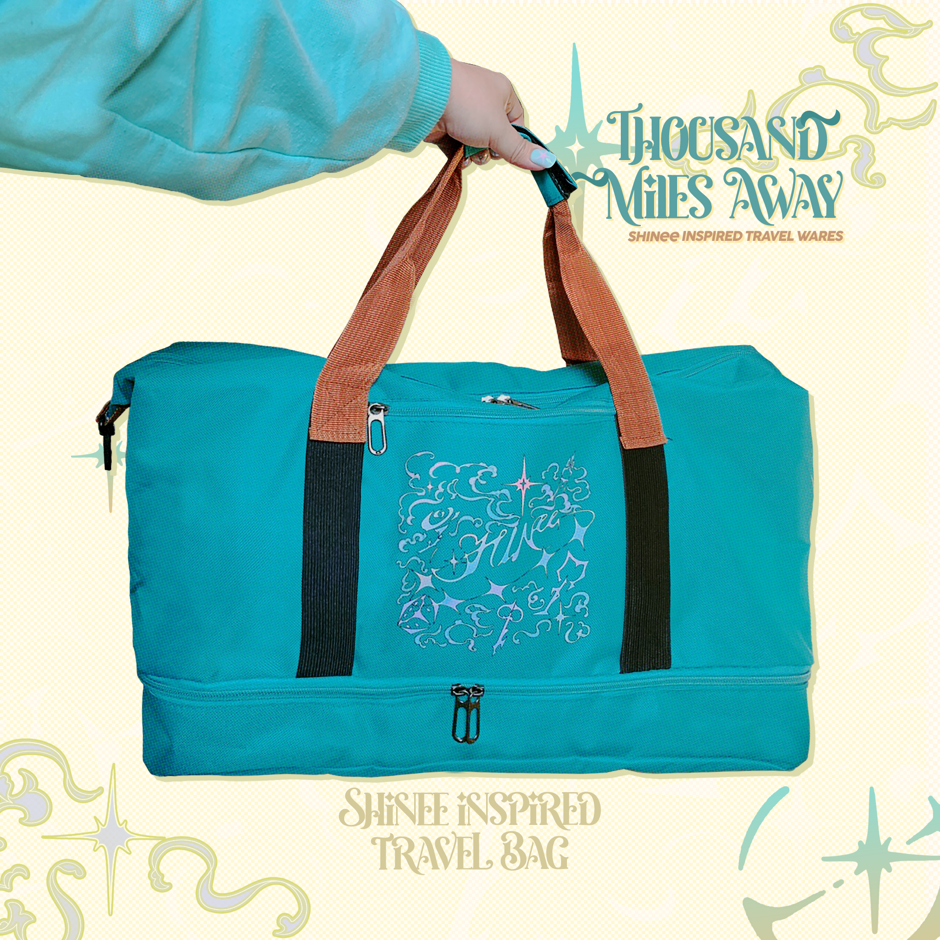 SHINee 10周年　バッグ SHINee Duffel Travel Bag | K-pop Fan Bag with Shoe Compartment