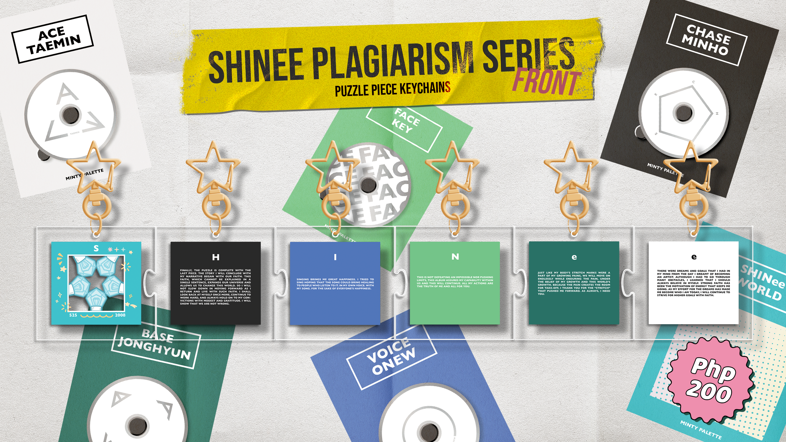 SHINee Puzzle Keychain | K-pop Acrylic Keychain
