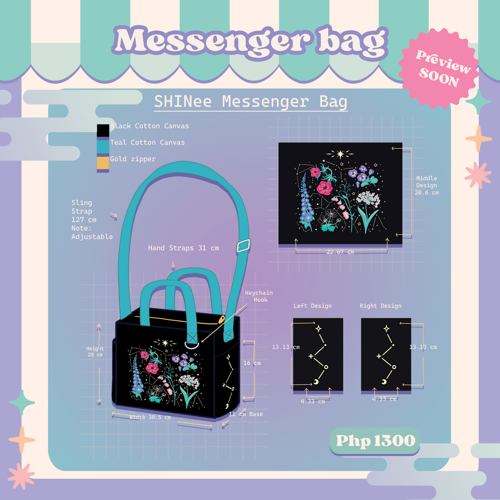 SHINee Blooming Messenger Bag | K-pop Crossbody Bag for Shawols
