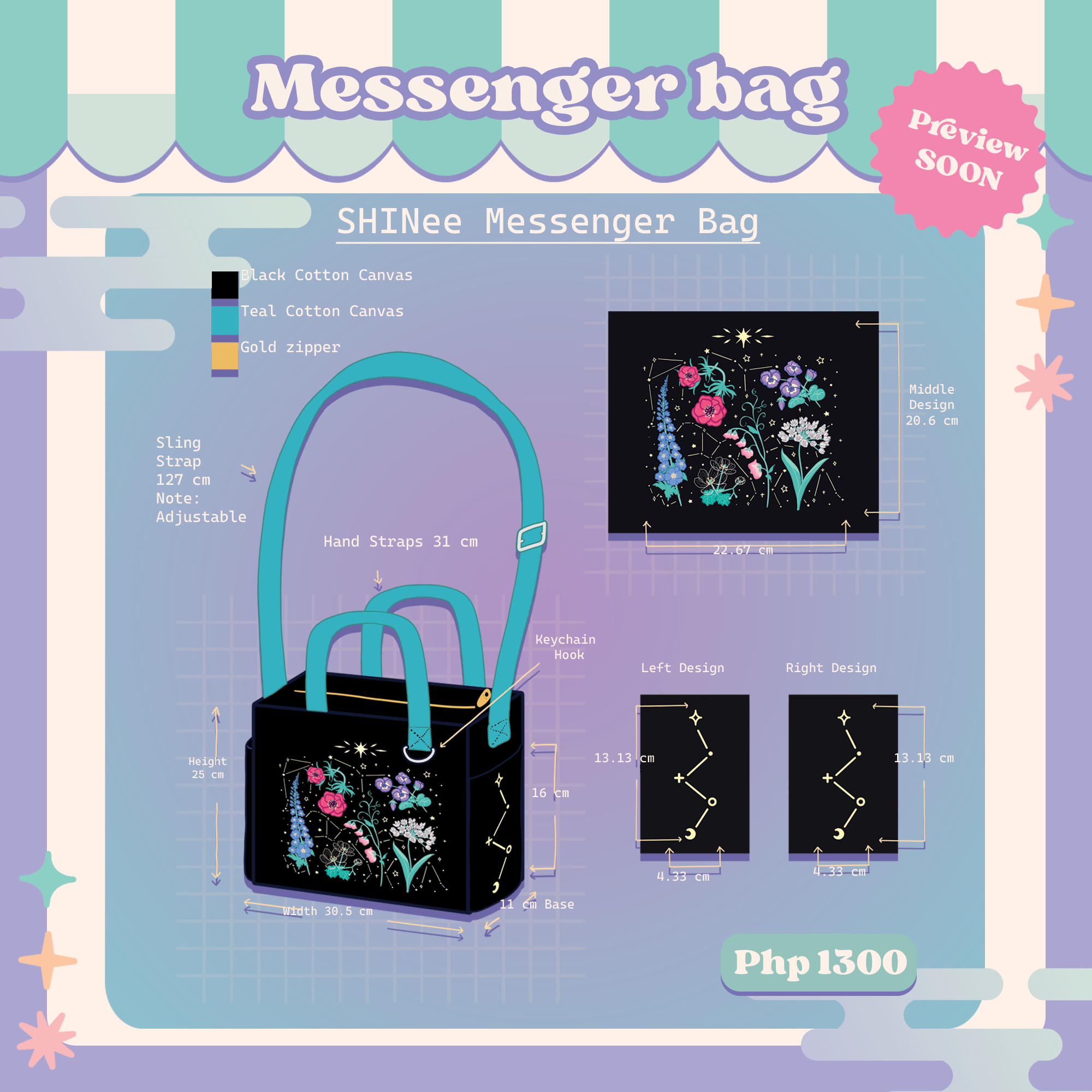 SHINee Blooming Messenger Bag | K-pop Crossbody Bag for Shawols