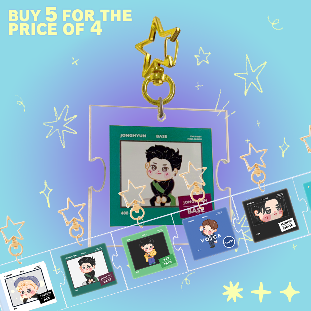 SHINee Puzzle Keychain | K-pop Acrylic Keychain – Minty Palette SHINee Puzzle Keychain | K-pop Acrylic Keychain – Minty Palette