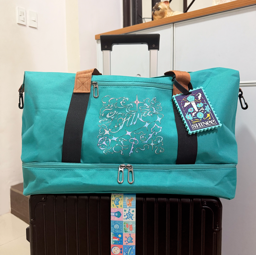 SHINee Duffel Travel Bag – K-pop Fan Carry-On with Shoe Compartment